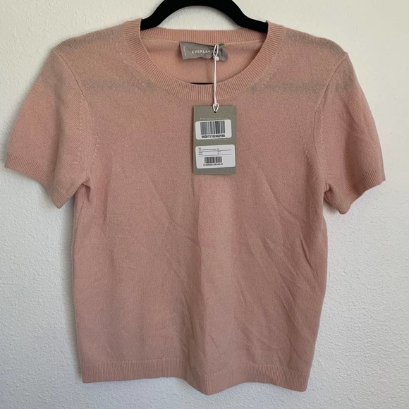 Everlane The Cashmere Sweater Tee in Rose Pink - Picture 4 of 12